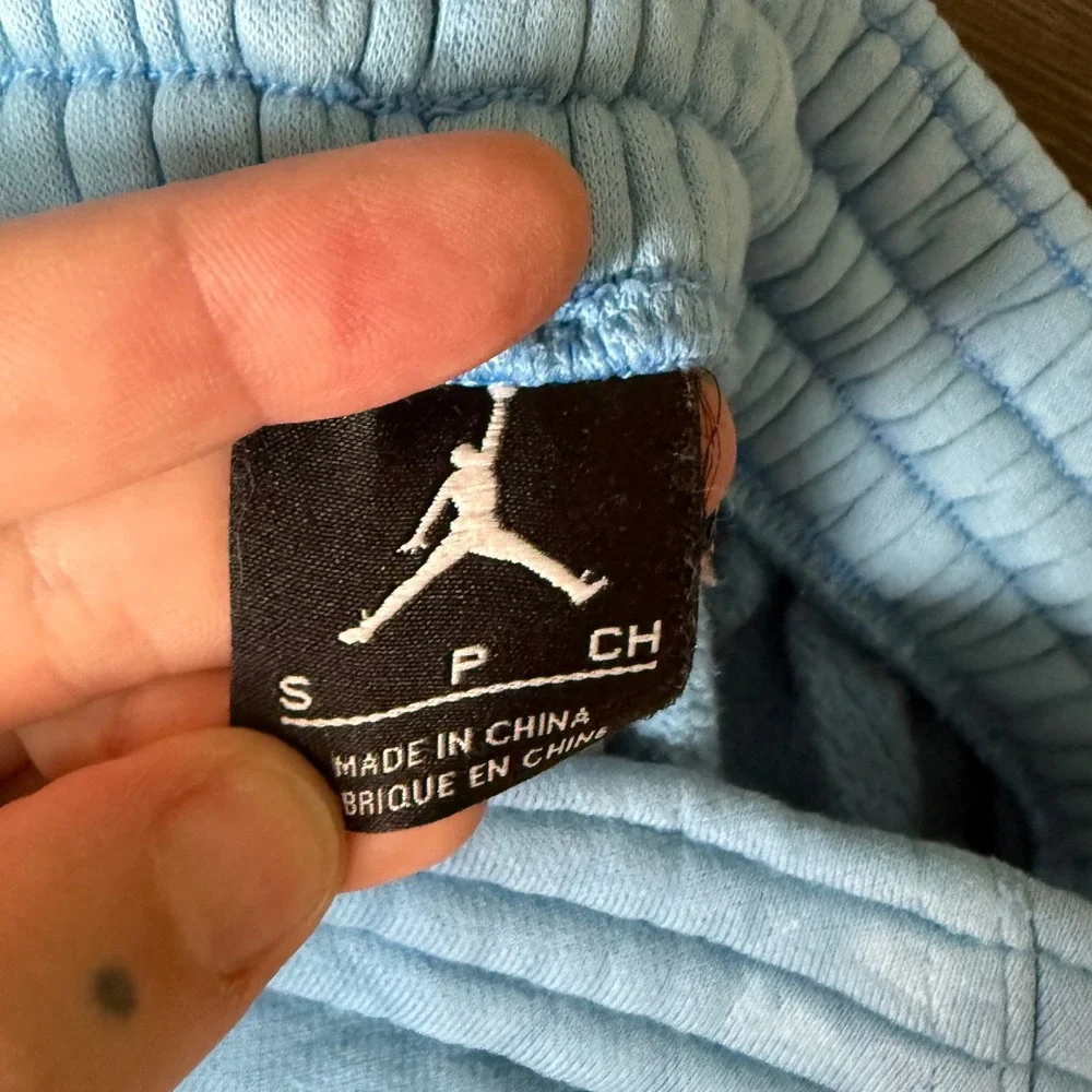 Jordan Men's Fleece Jumpman Graphic Sweat Shorts Blue Size Small Athleisure